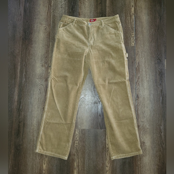 DICKIES Womens Corduroy Carpenters Pants size 11 (fits L imo) - Picture 5 of 6